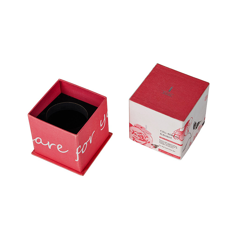 Custom Red 2 Pieces Gift Packaging Box For Glass Candle
