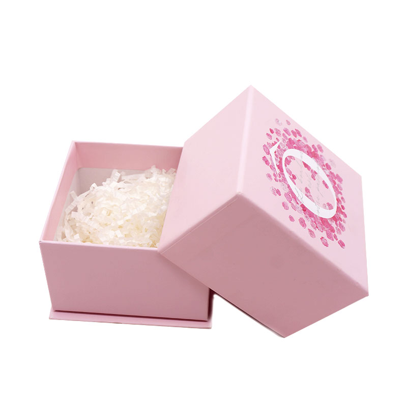 Square Pink Cosmetic Storage Gift Packaging Boxes with Slive