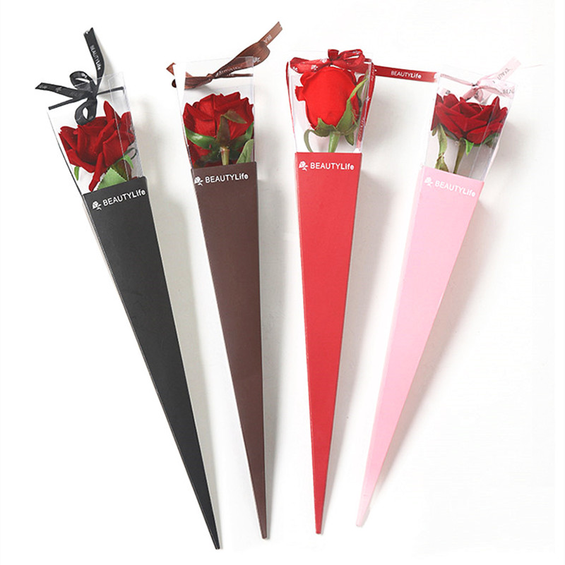 Hot Selling 42cm 60cm Single Roses Gift Box Can Flat Folding
