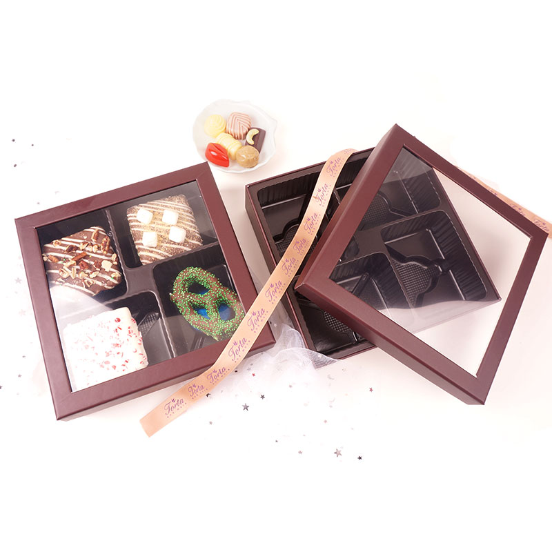 Recyclable Brown Chocolate Chip Cookies Packaging Boxes