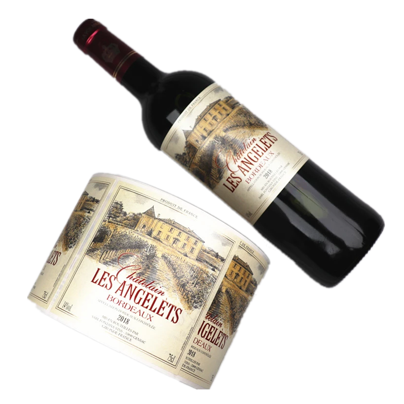 Custom Embossed Red Wine Label