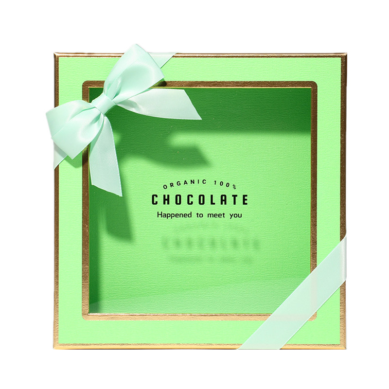 Empty Green Christmas Chocolate Boxes With Window