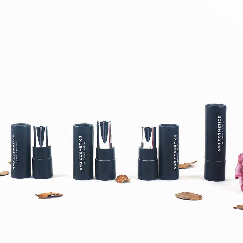 Black Cardboard  Paper Lipstick Tube/Lip Balm Tube