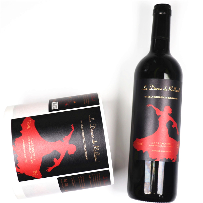 wine metal label