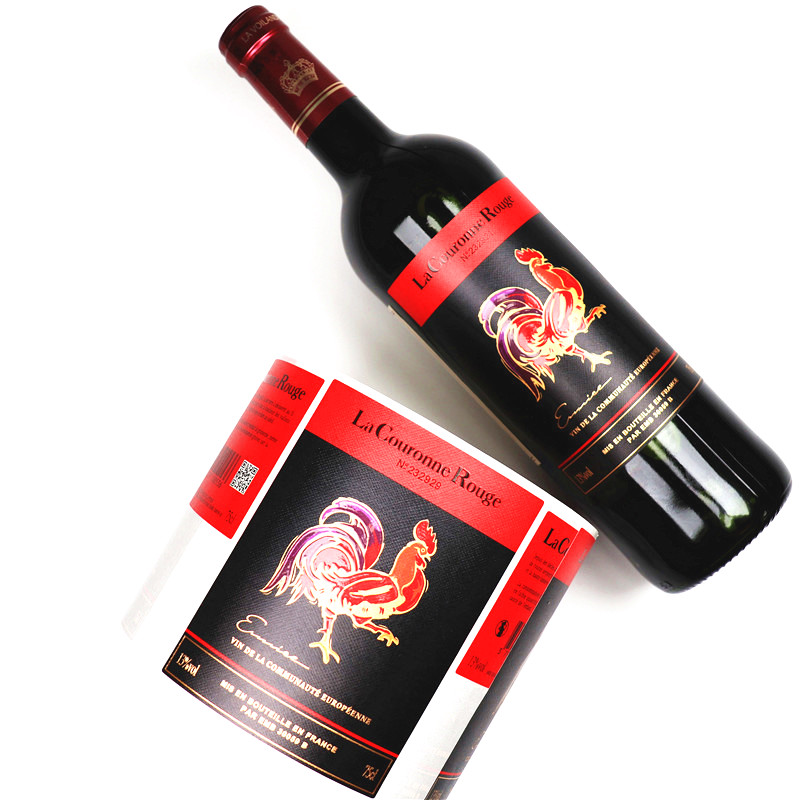 red label wine